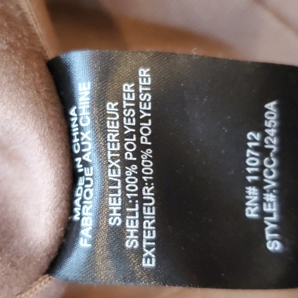 Vigoss Taupe Brown Faux Suede Wrap Moto Jacket L - Picture 12 of 12